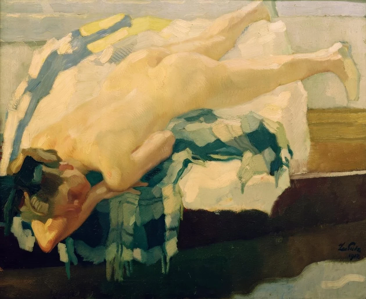 Nudo femminile in barca
